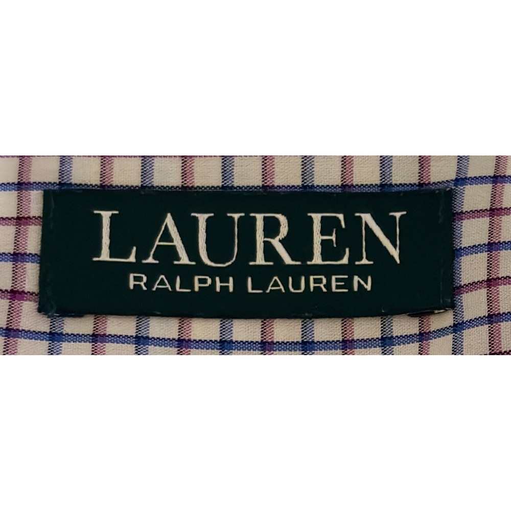 Lauren Ralph Lauren Men XL Checkered Button Long Sleeve Dress Business Casual‎